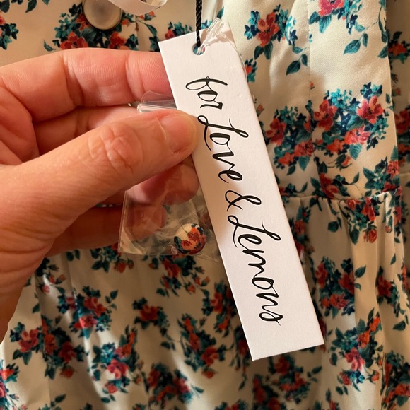 NWT For Love And Lemons Taggart Floral Mini Dress - Picture 7 of 16